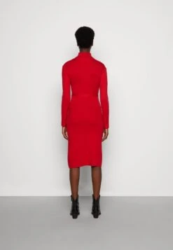 Anna Field ROLLKRAGEN RIPP MINI STRICKKLEID MIT GÜRTEL - Strickkleid - Red -Anna Field Verkäufe 4ef1d85f8bbc434eb08163e6609c362a