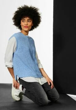 STREET ONE ÄRMELLOSER - Strickpullover - Blau -Anna Field Verkäufe 607b47929a4643dd888c81cad996f48b