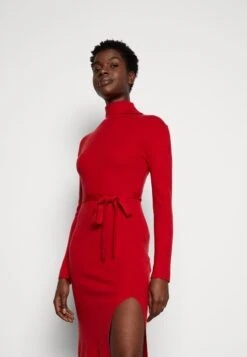 Anna Field ROLLKRAGEN RIPP MINI STRICKKLEID MIT GÜRTEL - Strickkleid - Red -Anna Field Verkäufe 71b57cf9ce54411882918bef331aba09