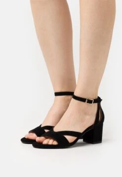 LEATHER WIDE FIT - Riemensandalette - Black