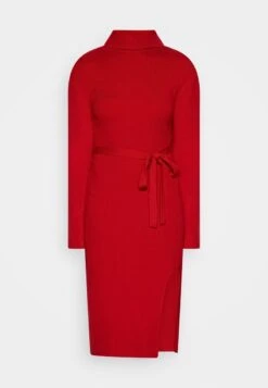 Anna Field ROLLKRAGEN RIPP MINI STRICKKLEID MIT GÜRTEL - Strickkleid - Red -Anna Field Verkäufe d04bebcd58f24f00a11111c54cc28fcb