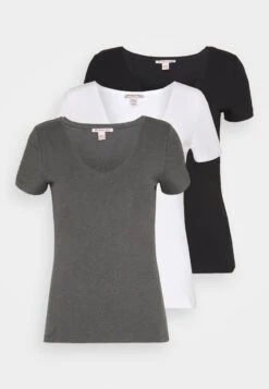 Anna Field 3 PACK - T-Shirt Basic - Black, White -Anna Field Verkäufe d8673abc075746a285714e911a623aef 1